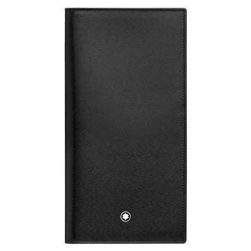 Montblanc portafoglio verticale lungo 12 scomparti con tasca trasparente Meisterstück nero 114535