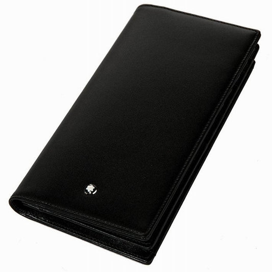 Montblanc portafoglio verticale lungo 12 scomparti con tasca trasparente Meisterstück nero 114535