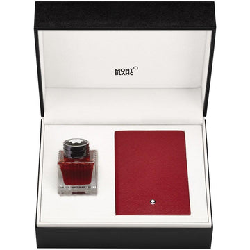 Montblanc Set blocco note notebook 147 a righe e inchiostro Red ( rosso ) 50 ml 117597