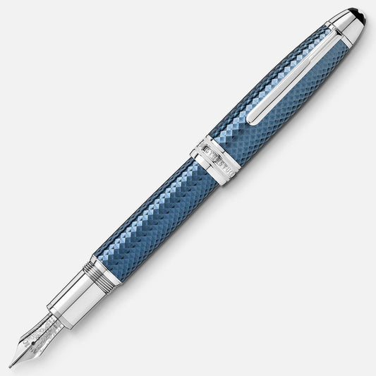 Montblanc stilografica Meisterstück Glacier Solitaire punta F 129406