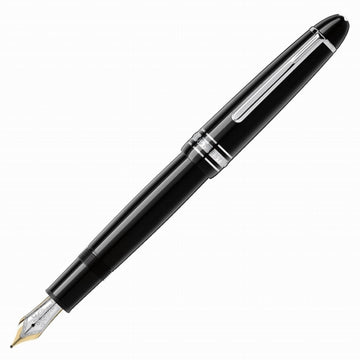Montblanc stilografica Meisterstück Platinum-Coated LeGrand Traveller nera punta F 114225