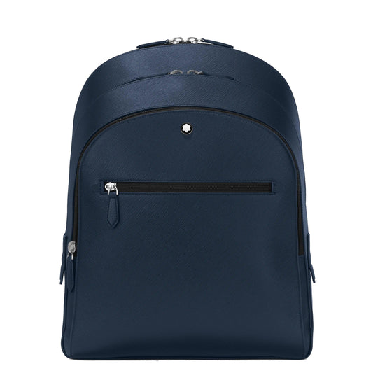 Montblanc zaino medio 3 scomparti sartorial blu 131716