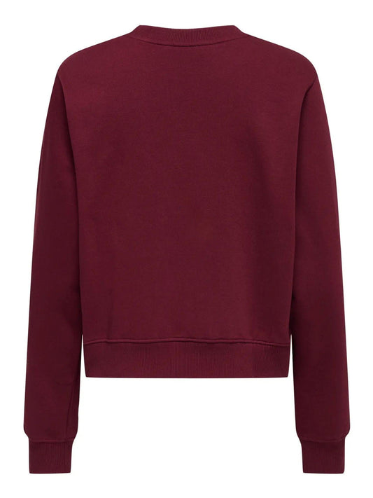 Only ONLBILA Felpa Donna Cabernet Lazy