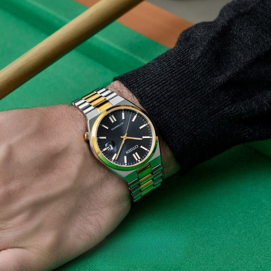 Citizen TSUYOSA Automatic 8210 Grey Dial – Orologio Meccanico Uomo Bicolore Acciaio/Oro Rosa – Cod. NJ0154-80H