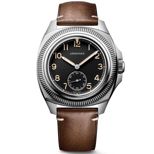 Longines orologio Pilot Majetek Box Edition 43mm nero automatico acciaio L2.838.4.53.9