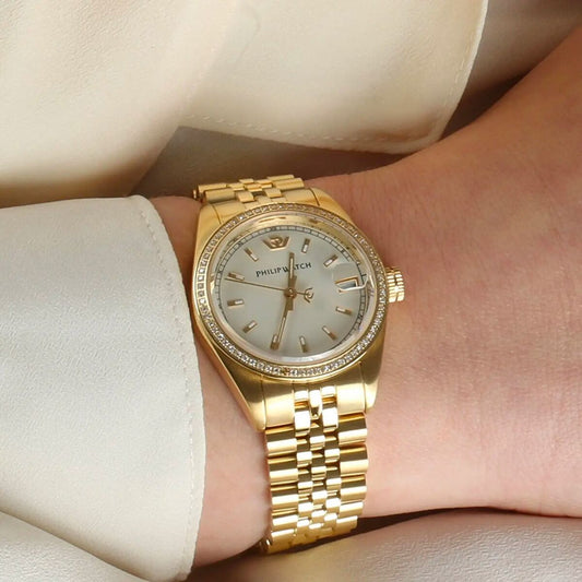 Philip Watch Caribe 31mm 3H w/ Diamonds