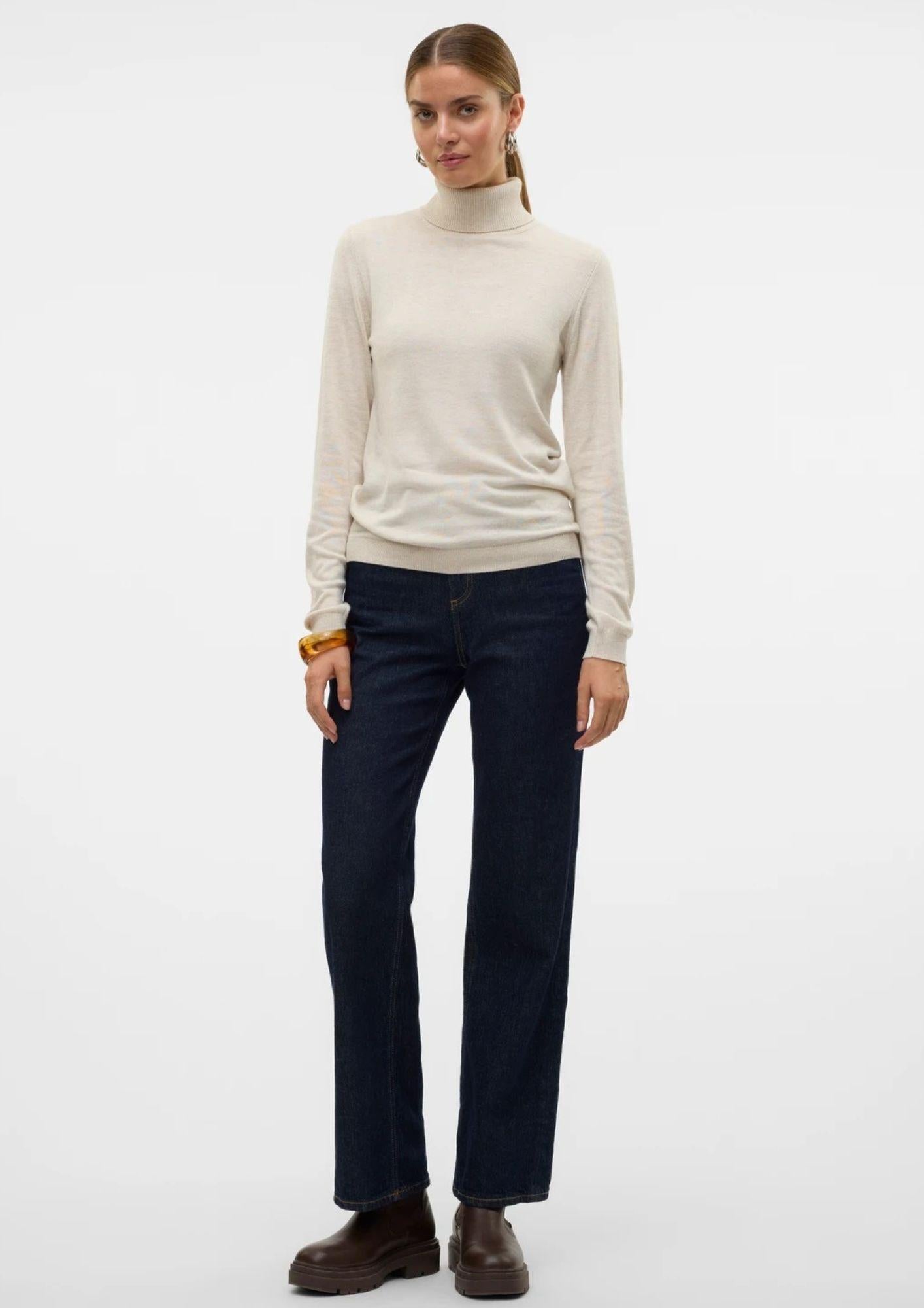 Vero Moda Pullover Donna Iris Beige Chiaro - Santangelo