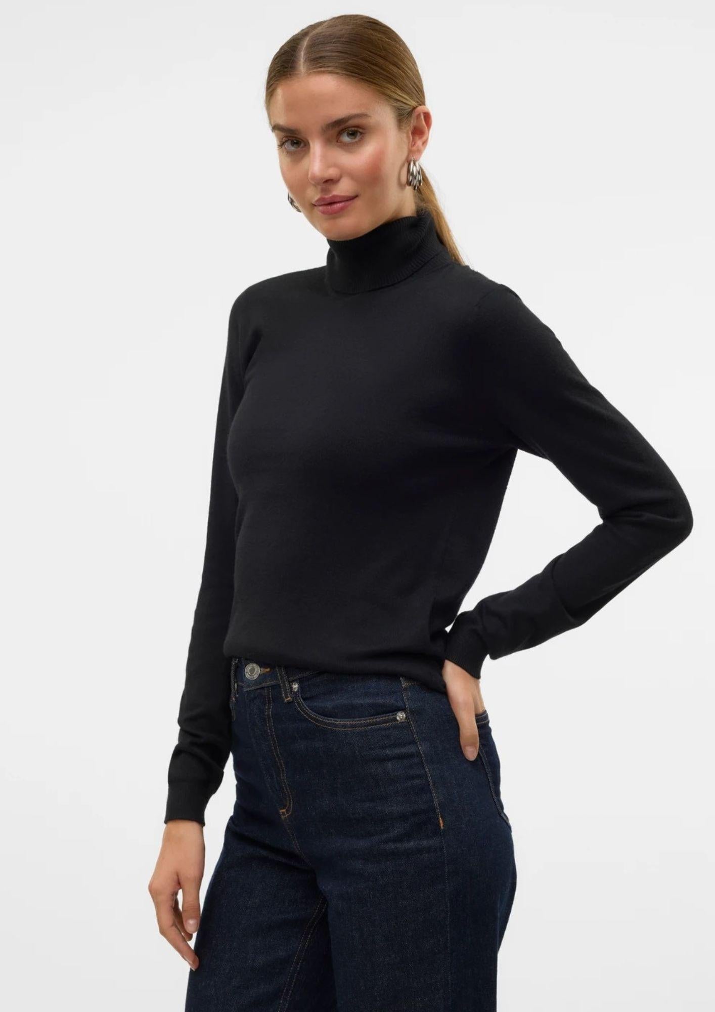 Vero Moda Pullover Donna Iris Nero - Santangelo