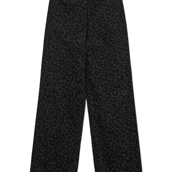 Vero Moda VMTESSA Vita alta Wide Leg Fit Jeans Donna Black Denim Leopard - Santangelo
