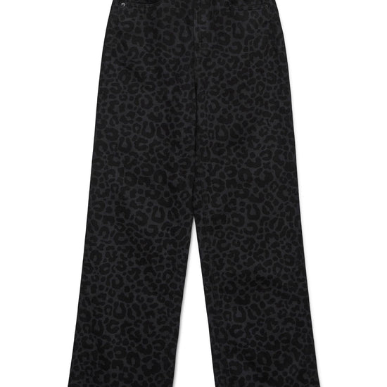 Vero Moda VMTESSA Vita alta Wide Leg Fit Jeans Donna Black Denim Leopard - Santangelo