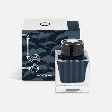 Montblanc boccetta d’inchiostro 50ml Meisterstuck Around The World in 80 Days blu carbone 134408