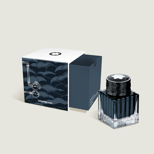 Montblanc boccetta d’inchiostro 50ml Meisterstuck Around The World in 80 Days blu carbone 134408