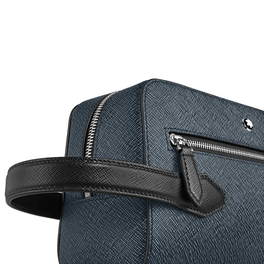 Montblanc pochette Sartorial tweed blu 220339