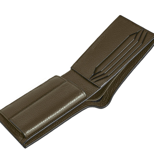 Montblanc portafoglio con portamonete 4 scomparti kaki 220216