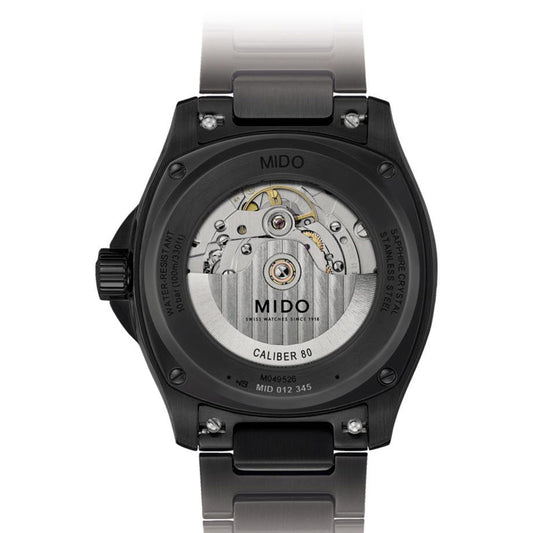 Mido orologio Multifort TV Big Date 40mm grigio automatico acciaio finitura PVD nero M049.526.33.081.00