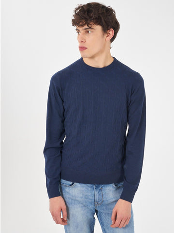 Maglia Girocollo Uomo Blu